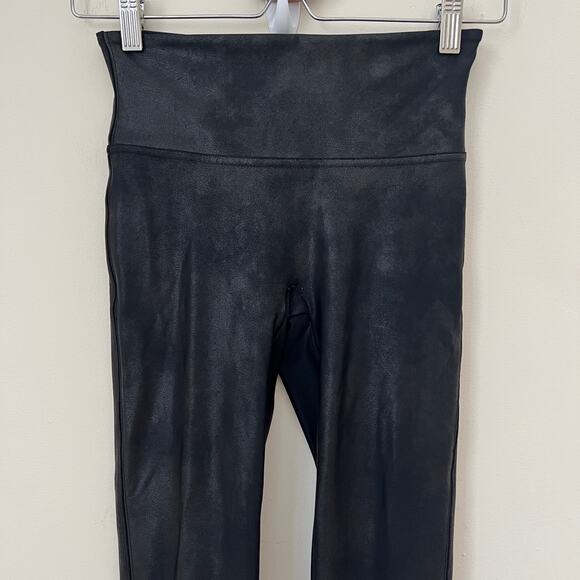 SPANX Faux Leather Leggings Black Size Small - Picture 3 of 12